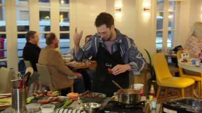 Someone said, "Do it"
behind me. [chuckles] - No Recipe Road Trip With the Try Guys
