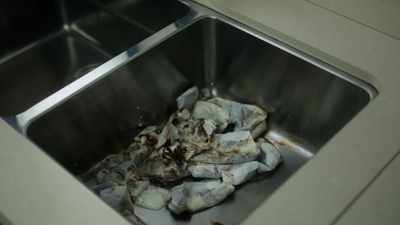 - Someone threw them
into the sink and smashed them. - Corporate