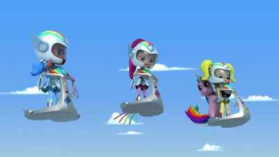 Someone's pulling up sand
from the ocean floor - Rainbow Rangers