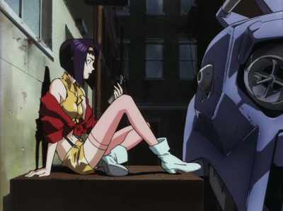 Something like,
"Pay me back, get even," - Cowboy Bebop
