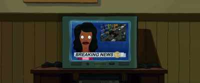 Something's just come in.
This is breaking news. - The Bob's Burgers Movie