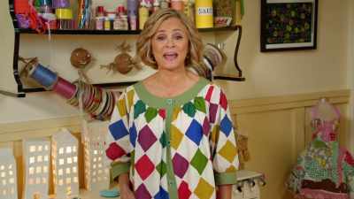 Sometimes, alone in my workroom
holding a pinecone - At Home with Amy Sedaris
