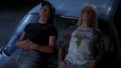 Sometimes I wish I could boldly go where no man's gone before - Wayne's World