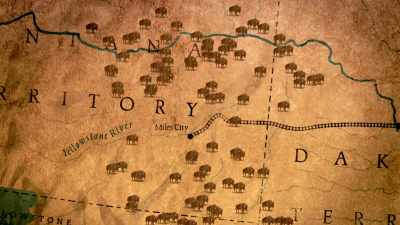 Soon, 5,000 hide hunters
and skinners were spilling - The American Buffalo