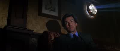 James BondCharming sophisticated secret agentShaken but not stirredI see you haven't lost your delicate sense of humour ValentinOr your need for an audienceWho's strangling the cat Strangling a catStand by your manThat is Irina my mistressVery talented - GoldenEye