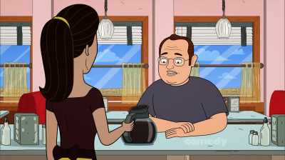- Sorry about the soup thing.
- Nah, forget it. - Corner Gas Animated