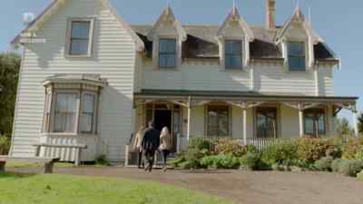 Sorry.
Chasing out a stray chicken. - The Brokenwood Mysteries