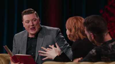 - Sorry, because he's about to...
- Shit himself, - My Dad Wrote a Porno