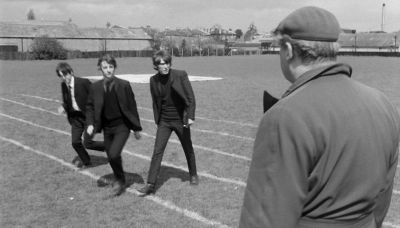 Sorry we hurt your field mister - A Hard Day's Night