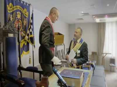 -Sorry, that isn't...
-[both laughing] - Inside the Freemasons