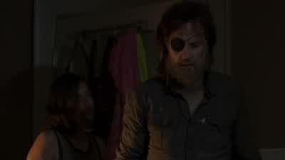 Sorry. You get enough to eat? I'll get you some coffee. Sit down. Right there. Go on. - The Walking Dead