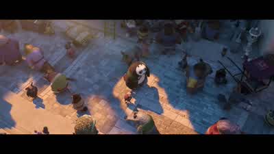 - - Whoa. Have you seen our son? - Sorry. - Sorry. - Nope. - Nah. Tell us you've seen our son. Wait, - Kung Fu Panda 4