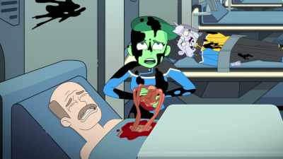 -Sorry. Sorry. Sorry.
-Oh, God. Oh! - Star Trek: Lower Decks