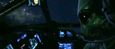 -[spaceships firing]
-[suspenseful music] - Alien: Battlefield Earth