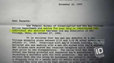 Spaetzel: A LETTER
WAS FORWARDED OUT TO PARENTS, - The Lake Erie Murders