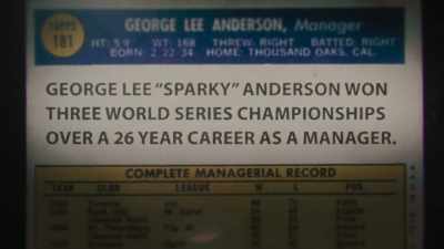 Sparky Anderson was the manager. - Charlie Hustle & the Matter of Pete Rose