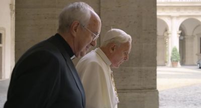Speaking English is exhausting chuckles - The Two Popes