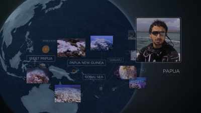 [speaking English] Reefs here
have been under major stress, - Chasing Coral
