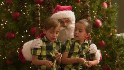 [speaking gibberish] - Santa Fake