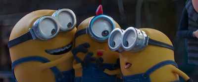 [speaking Minionese, laughing] - Minions: The Rise of Gru