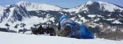 Spencer and his snowman, is that huge! - 6 Below: Miracle on the Mountain