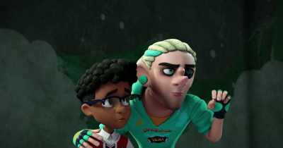 Spies, wow!
Or, as you say, boom! [chuckles] - Spy Kids: Mission Critical