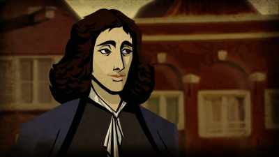 Spinoza accepted their
punishment with dignity, - Cosmos: Possible Worlds
