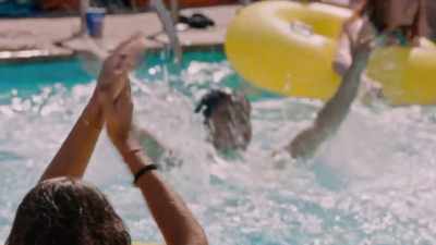 (Splash, loud cheering) - Turkey Drop