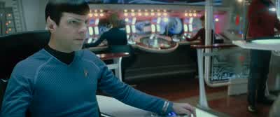 Spock not now Scotty you good It's not easyJust give me two seconds all right you mad bastard - Star Trek Into Darkness