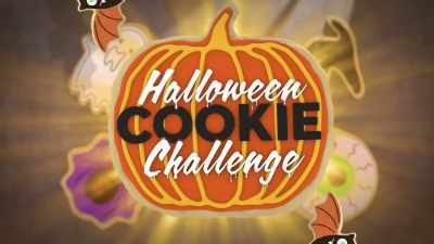 [spooky music playing] - Halloween Cookie Challenge