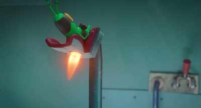 -[Spot barks]
-[cackles] - Plankton: The Movie