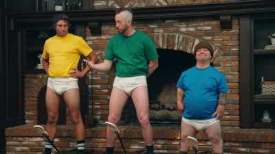 - [spring snaps]
- [screams] - Jackass Forever