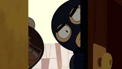 [ Spy music plays ] - Victor and Valentino