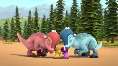 (squeaking happily) - Dino Ranch