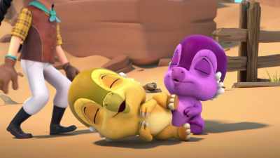 (squeaking happily) - Dino Ranch