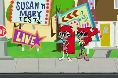 - (SQUEAKING, RATTLING)
- (BARKS) - Johnny Test