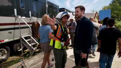 STAGEHAND: Make-up's right
there. Production's down this
path and to the right. - Mixed Baggage