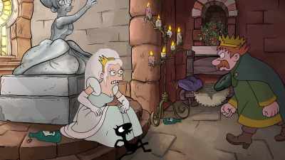 [stammering] I'm just kicking back
with my new cat. - Disenchantment