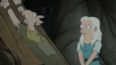 -[stammers] All right, fried?
-I... [sighs] - Disenchantment