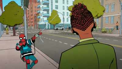 [stammers] Okay! Thanks again, Spider-Man! - Your Friendly Neighborhood Spider-Man