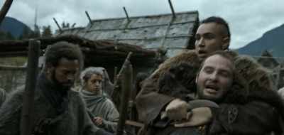 Stand back!
The witch has me by the throat! - See