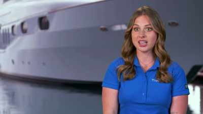 Standing there flirting
with the girls, - Below Deck Down Under