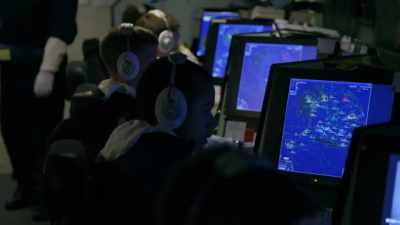 Starboard 30-millimetre gun
director, enable... - Warship: Life at Sea