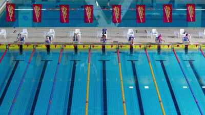 [starting beep] - Swimming for Gold
