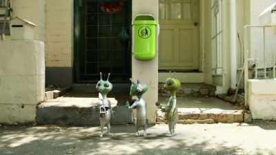 [startled gasping] - Alien TV