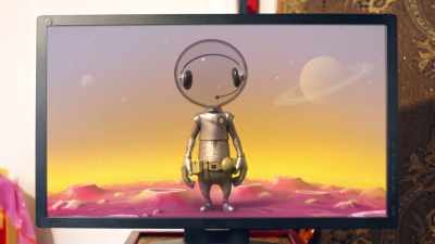 [startled shrieking] - Alien TV