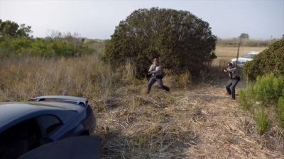 State Police.
Hands on the wheel! - NCIS