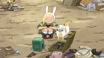 [ Static ]
[ Laughs ] - Adventure Time: Fionna & Cake