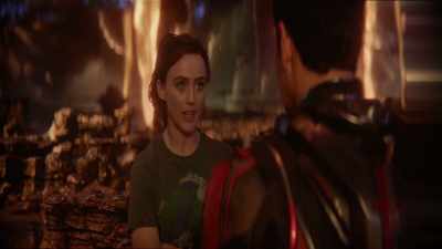 - (STATIC WHINING AND HISSING)
- SCOTT: (ON COMMS) Hope? - Ant-Man and the Wasp: Quantumania