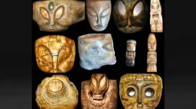 Statues and other artifacts - Alien Worlds: Giants and Hybrids